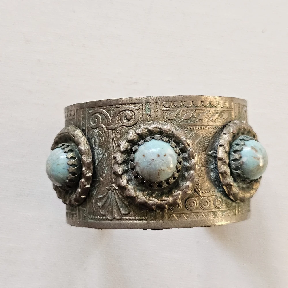Vintage 1930s Faux Turquoise Cuff